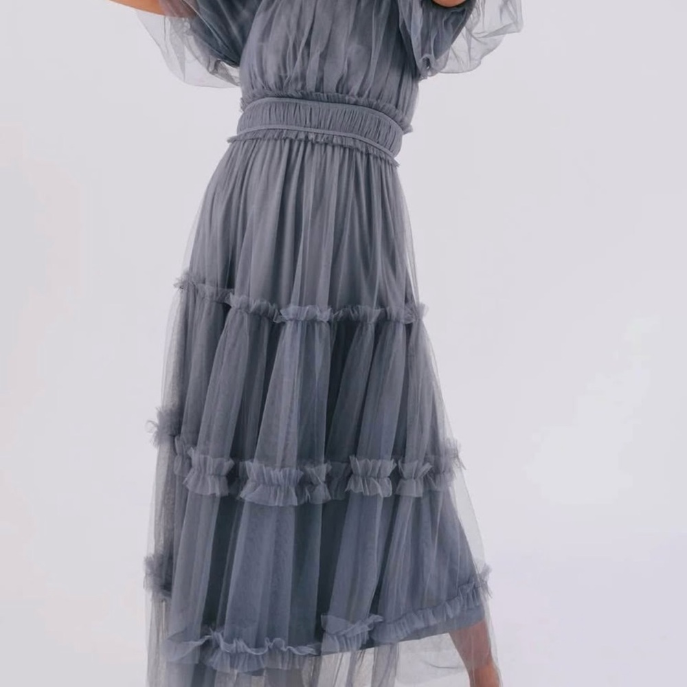 Dusty Blue Flowy Dress - Medium